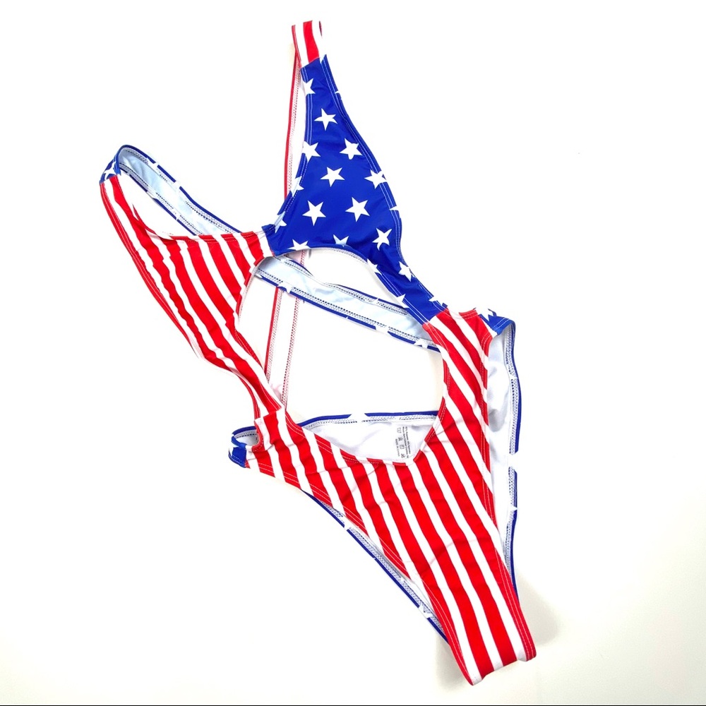 🌈3/$35 American Flag USA Bikini Swim one piece